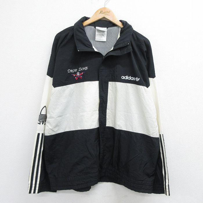 古着通販 XL☆古着 アディダス adidas 長袖 ナイロン ジャケット