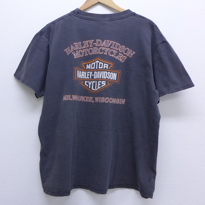 古着通販 XL☆古着 半袖 ビンテージ ハーレーダビッドソン Tシャツ 90