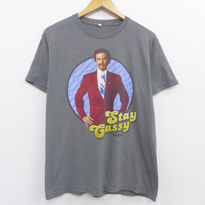 古着通販 L☆古着 半袖 Tシャツ 映画 ANCHORMAN 俺たちニュース