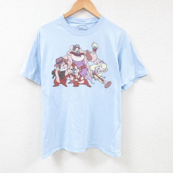 古着通販 XL☆古着 半袖 Tシャツ メンズ ディズニー DISNEY チップと