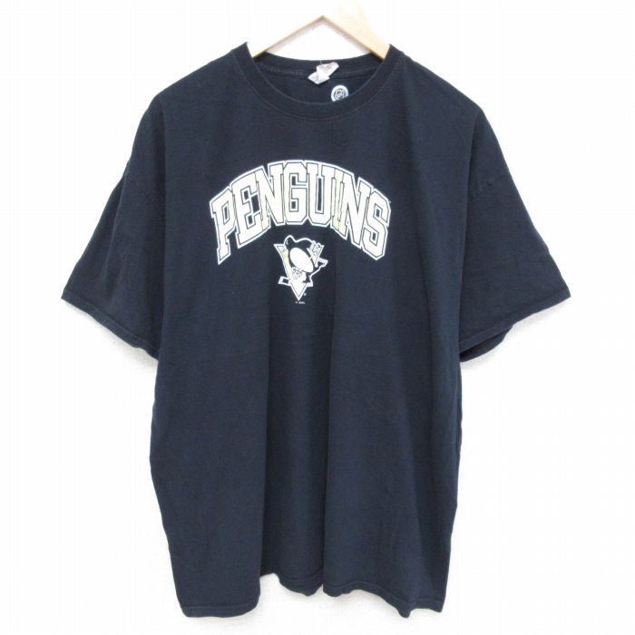 古着通販 XL☆古着 半袖 Tシャツ メンズ NHL ピッツバーグペンギンズ 
