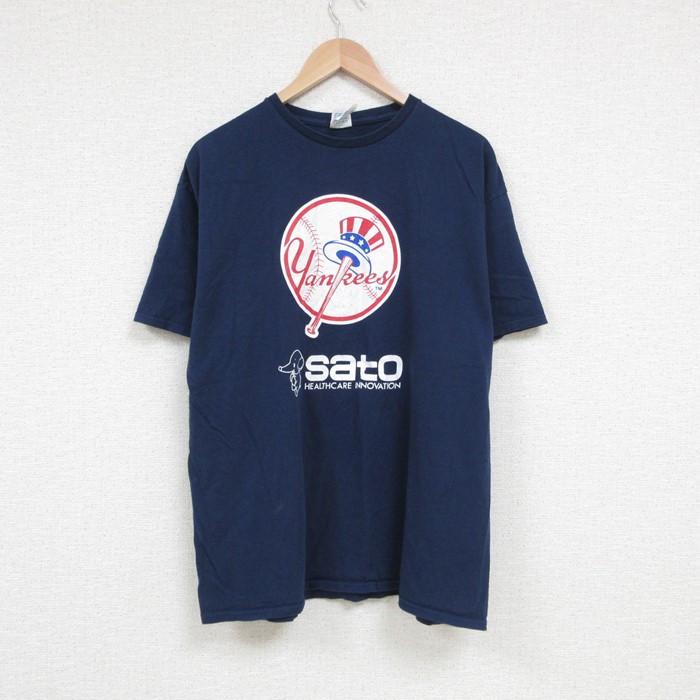 古着通販 L☆古着 半袖 Tシャツ メンズ MLB ニューヨークヤンキース