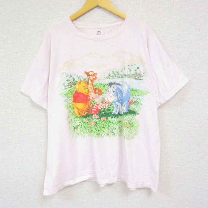 古着通販 XL☆古着 半袖 Tシャツ メンズ ディズニー DISNEY くまのプー