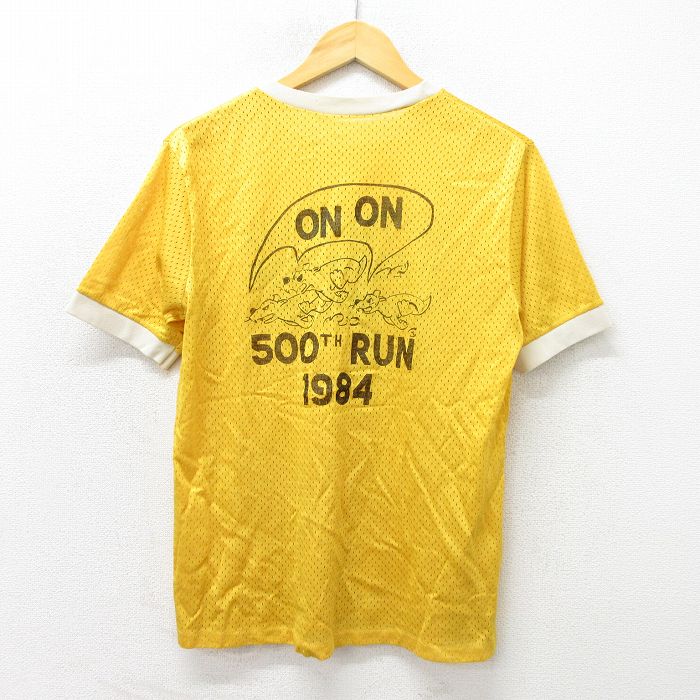 古着通販 M☆古着 半袖 ビンテージ Tシャツ メンズ 80年代 80s ON RUN