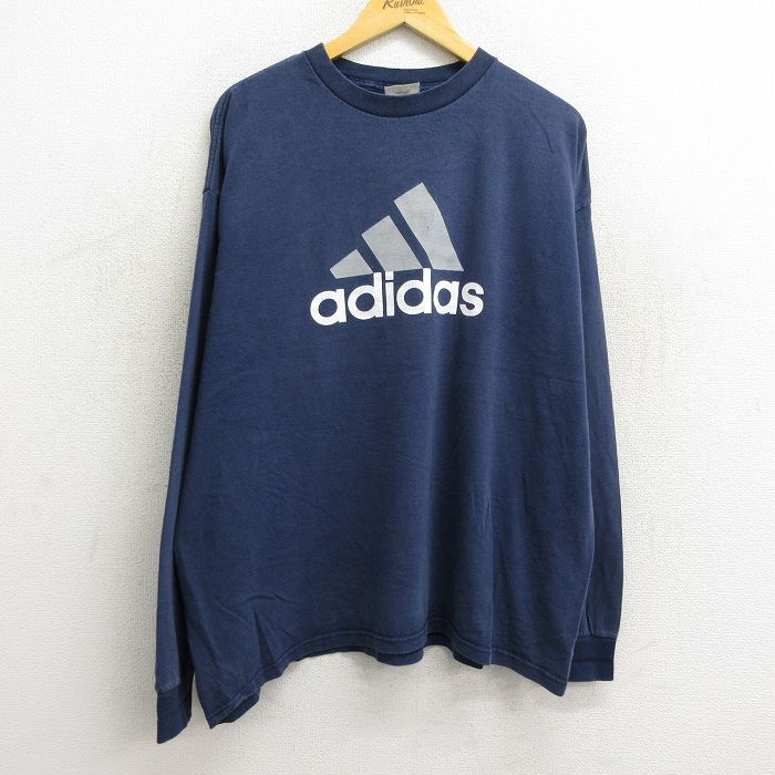 古着通販 XL☆古着 アディダス adidas 長袖 ビンテージ Tシャツ メンズ