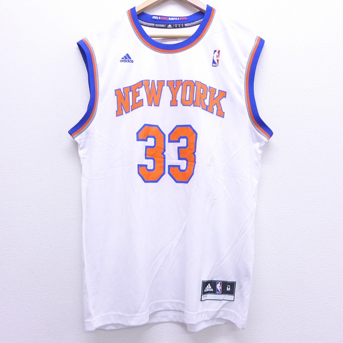 古着通販 XL☆古着 タンクトップ アディダス adidas NBA ニューヨークニックス LIAO クルーネック ユニフォーム 白 バスケットボール